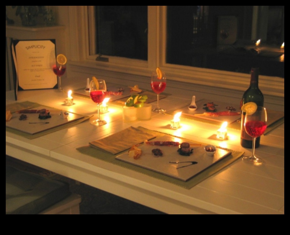 Kulinārijas izstrādājumi randiņu vakaram: romantiskas vakariņas mājās