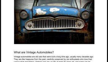Rolling Through Ages: Classic Cars and Enduring Harisma of Enteryears