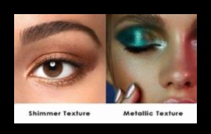 No matēta līdz metāliskam: izpētiet tekstūras krāšņos grima stilos